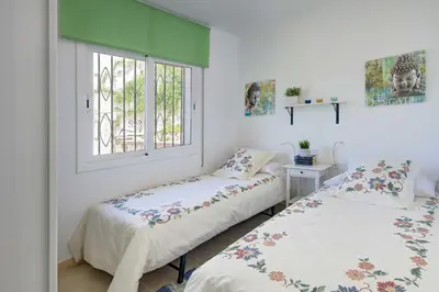 Cama o camas de una habitación en VILLA ROSSELLÓ with private pool