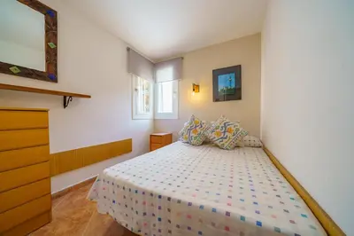 Cama o camas de una habitación en Rincón De María Cerca Playa Vistas Mar Terraza Barbacoa