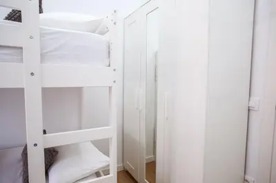 Cama o camas de una habitación en AL39 - Atico con barbacoa playa Fenals