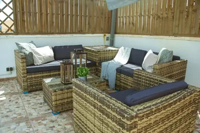 Zona de estar de AL39 - Atico con barbacoa playa Fenals