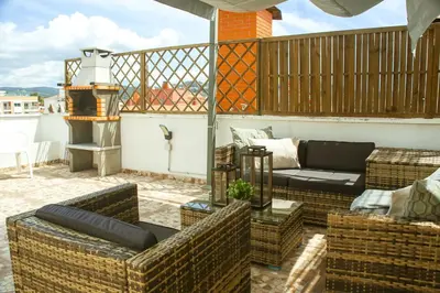 Zona de estar de AL39 - Atico con barbacoa playa Fenals