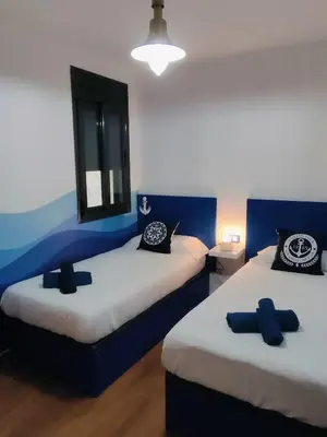 Cama o camas de una habitación en Sea you soon apartment. Lloret de Mar city center