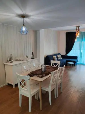 Zona de estar de Sea you soon apartment. Lloret de Mar city center