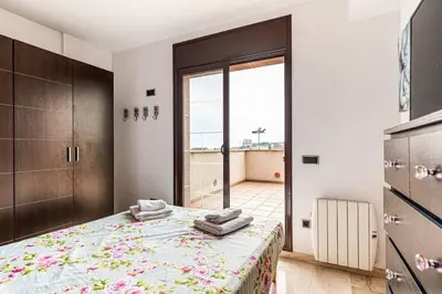 Cama o camas de una habitación en Casa rustica con piscina y jardin
