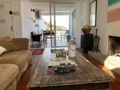 Zona de estar de Espiga – Vistas al Mar en Cala Salions (6 pax)
