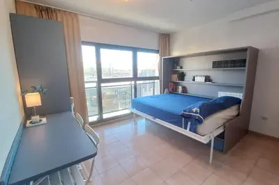 Cama o camas de una habitación en Mini-apartament cèntric a Platja d'Aro