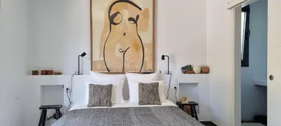 Cama o camas de una habitación en Casa Blanca