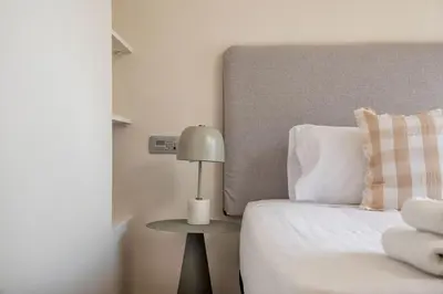 Cama o camas de una habitación en Flateli Penthouse Jaume I