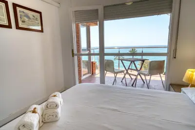Cama o camas de una habitación en HomeHolidaysRentals Aquilone - Costa Barcelona