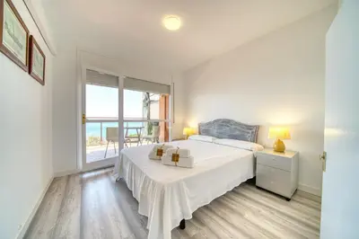 Cama o camas de una habitación en HomeHolidaysRentals Aquilone - Costa Barcelona