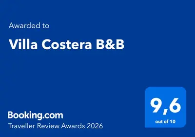 Certificado, premio, señal o documento que está expuesto en Villa Costera B&B