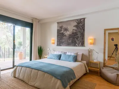 Cama o camas de una habitación en Brisa del mar Sa Punta duplex piscina y parking