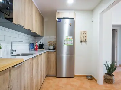 Una cocina o zona de cocina en Brisa del mar Sa Punta duplex piscina y parking