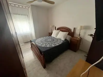 Cama o camas de una habitación en Apartamento céntrico en Blanes