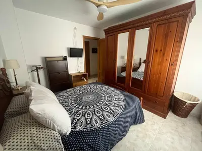 Cama o camas de una habitación en Apartamento céntrico en Blanes
