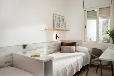 Zona de estar de Carme -Alojamiento céntrico en Girona
