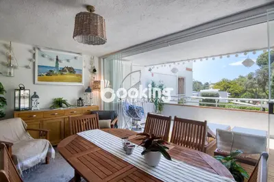 Zona de estar de Hortensias Apartament amb aire acondicionat, a prop de la platja i amb accès a piscina