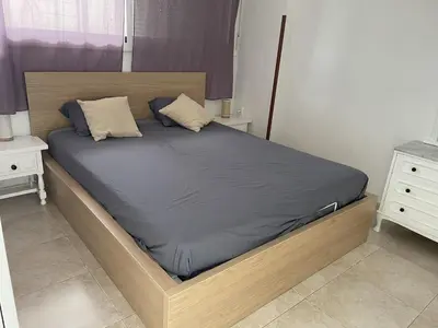 Cama o camas de una habitación en Apartamento Platja d’Aro · 2 dormitorios con pisci