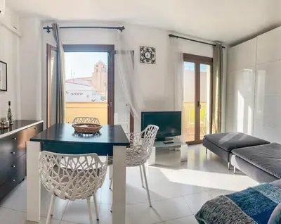 Zona de estar de LETS HOLIDAYS Apartment 1 min to the beach 2
