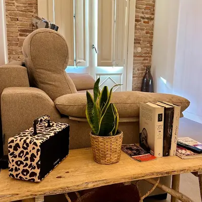 Zona de estar de Antiquari de Blanes Apartamento Boutique en la Costa Brava
