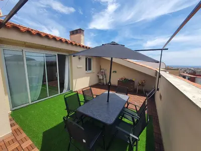 Un balcón o terraza de Penthouse Blanes