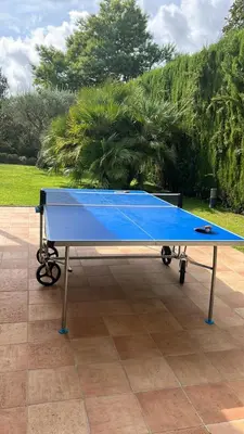 Instalaciones para jugar al ping pong en Villa Torrent Costa Brava, con piscina privada! o alrededores