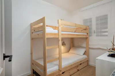 Cama o camas de una habitación en Flateli Sant Antoni 6