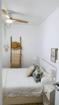 Cama o camas de una habitación en Apartament Castell de Tossa- a 100m playa-Parking