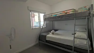 Cama o camas de una habitación en VILLAS COSETTE Apartamento Hossne