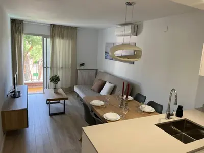 Zona de estar de Nice new flat near the beach