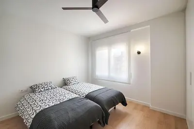 Cama o camas de una habitación en Apartament Girona Center