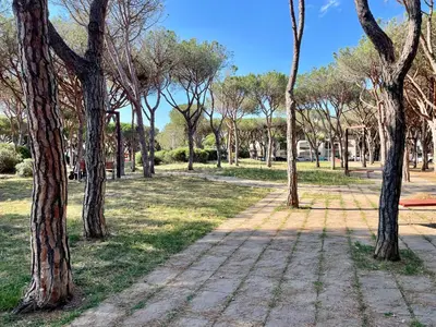 Jardín al aire libre en Precioso apartamento en Platja d'Aro, Costa Brava.