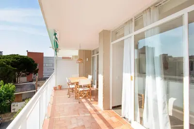 Un balcón o terraza de Precioso apartamento en Platja d'Aro, Costa Brava.