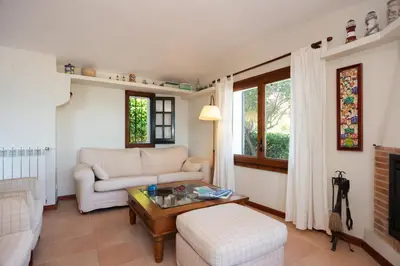 Zona de estar de Amazing Seaview house in Tamariu