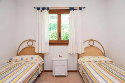 Cama o camas de una habitación en Amazing Seaview house in Tamariu