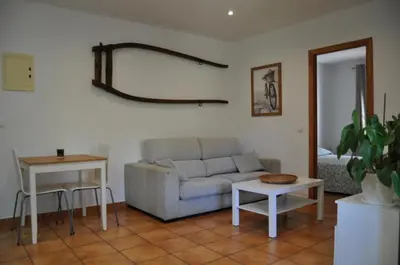 Zona de estar de Acogedor apartamento en entorno rural