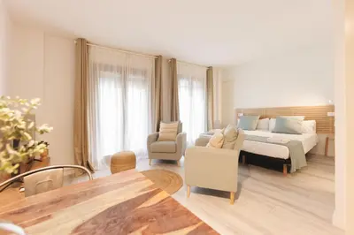 Cama o camas de una habitación en Bravissimo Plaça Catalunya 1-2, Studio apartment