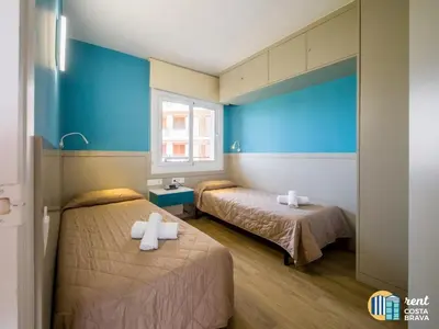 Cama o camas de una habitación en Apartamento Panoramic en Platja d'Aro