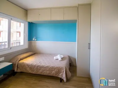Cama o camas de una habitación en Apartamento Panoramic en Platja d'Aro