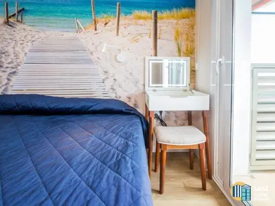 Cama o camas de una habitación en Apartamento Panoramic en Platja d'Aro