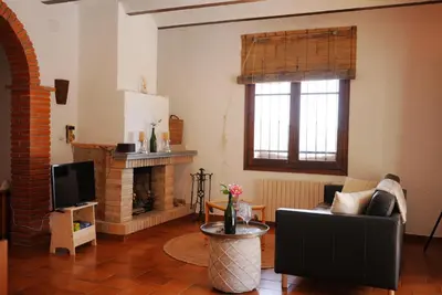 Una televisión o centro de entretenimiento en Casa Vista al Mar
