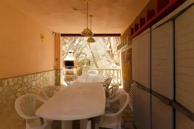 Zona de estar de Villa Violetas - Magnificent sea view, 8 pers and baby cot available, quiet area