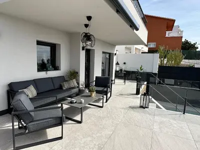 Zona de estar de Suite en estancia maravillosa y romántica ideal parejas