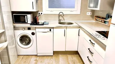 Una cocina o zona de cocina en Apartamento playa