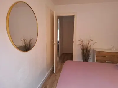 Cama o camas de una habitación en Apartamento vacacional Piscis