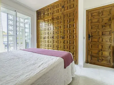 Cama o camas de una habitación en Piso ideal para dos con balcón Platja d'Aro