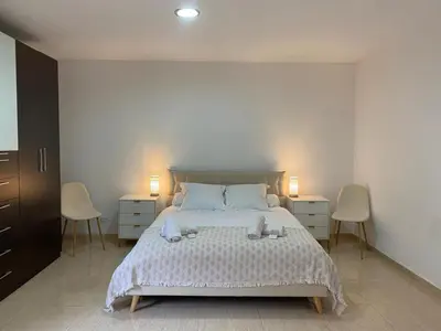 Cama o camas de una habitación en Villa Aurore, 12 persons, Large salt-water pool, Air conditioning