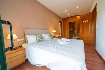 Cama o camas de una habitación en Villa Margot Piscina Privada Barbacoa Aire Acondicionado