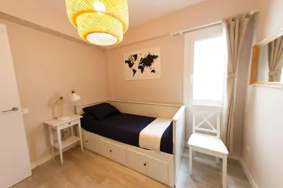 Cama o camas de una habitación en Lloret de Mar - BeachSide Apartment - Free Parking - limited size car