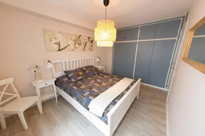 Cama o camas de una habitación en Lloret de Mar - BeachSide Apartment - Free Parking - limited size car